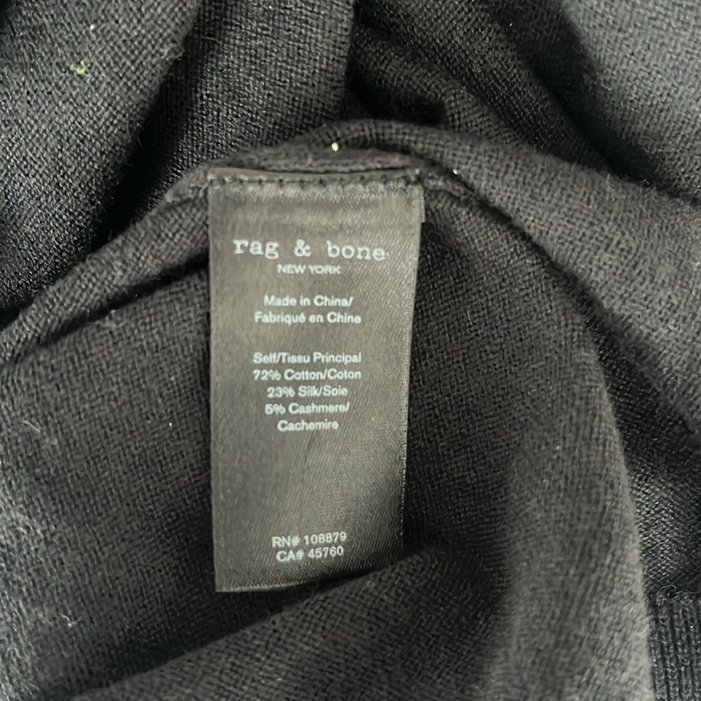 Rag & Bone - Men’s Barrow Crew Sweater - Black - XL - Picture 7 of 7